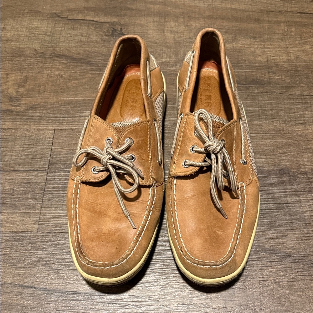 Sperry Tan Leather Boat Shoes